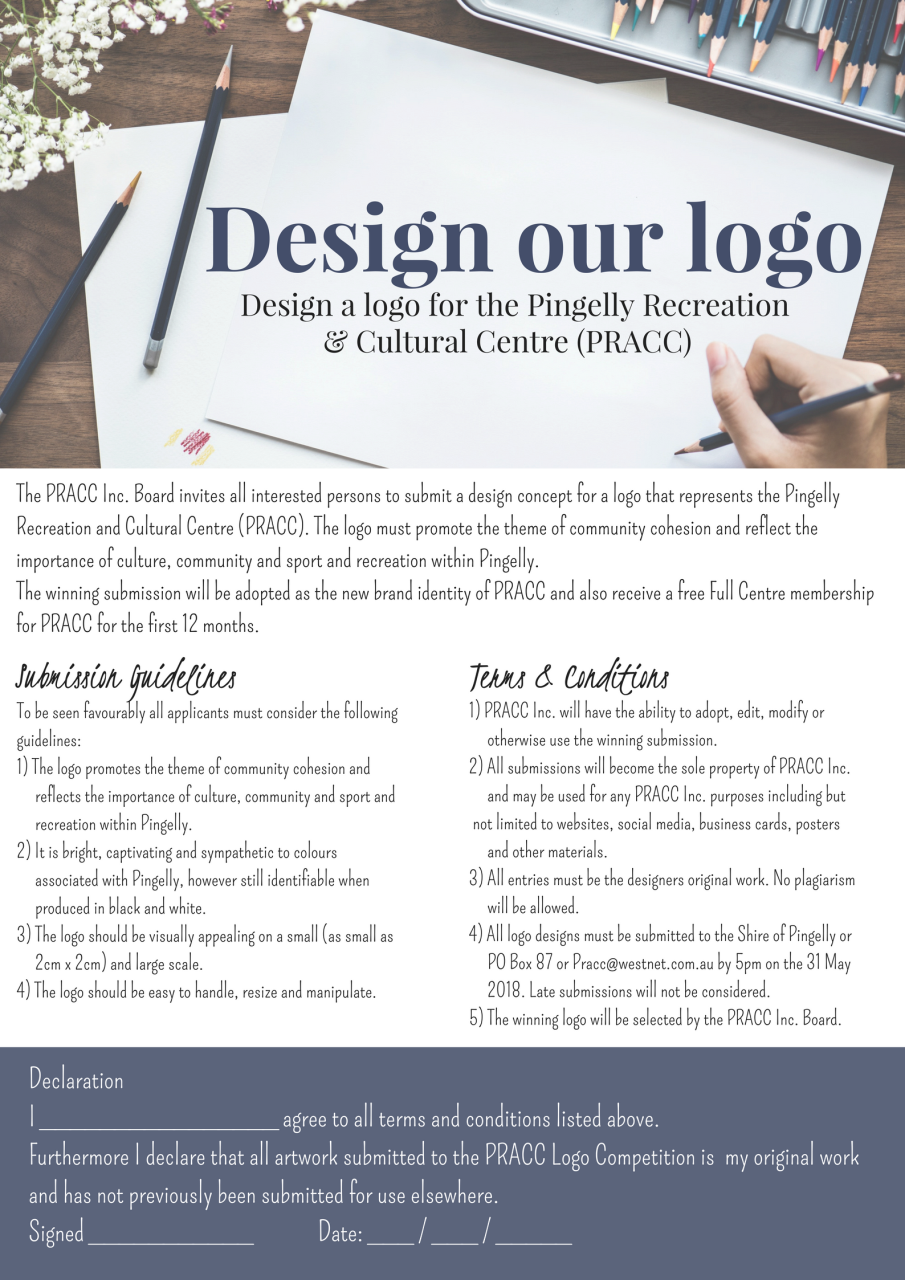 News Story - PRACC needs a logo designed!! » Shire of Pingelly
