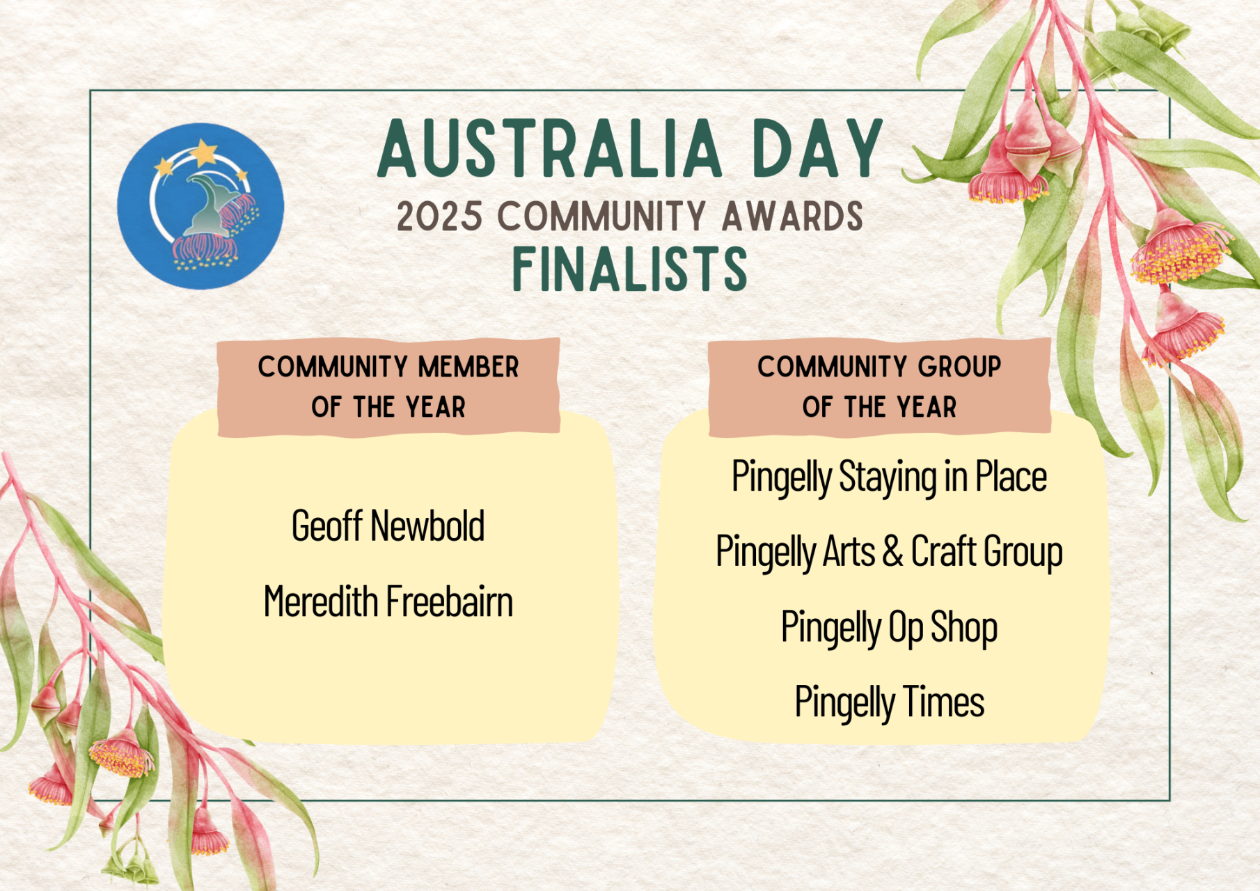 Congratulations to the 2025 Community Award Finalists!