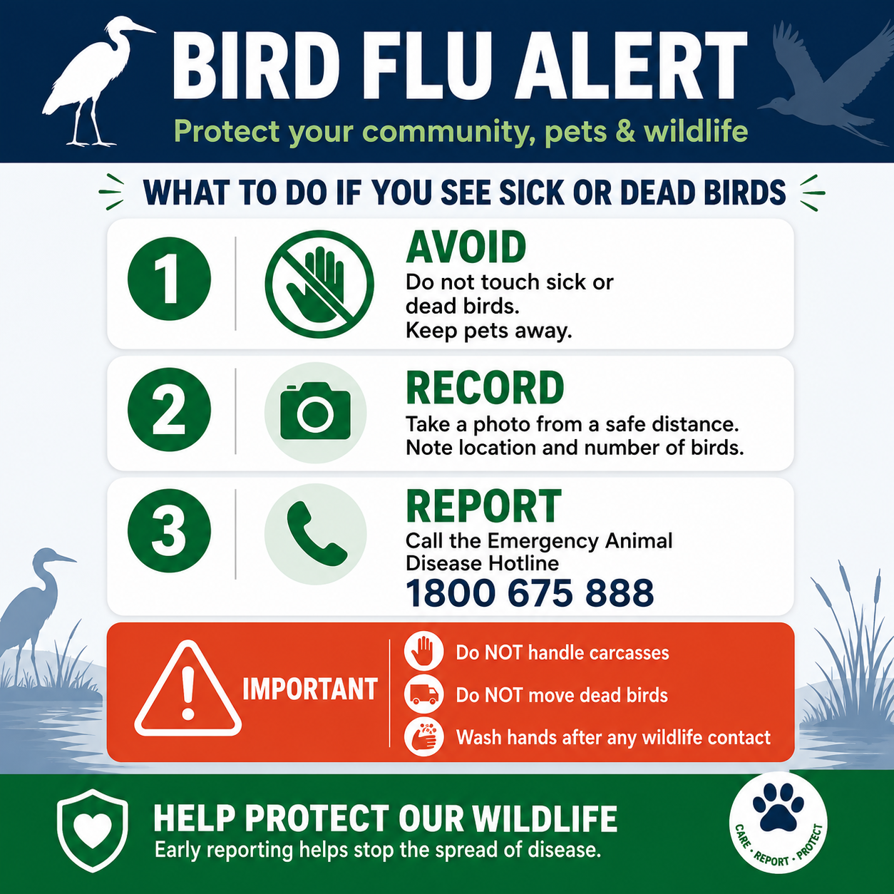 PUBLIC NOTICE – Avian Influenza (Bird Flu) Awareness – Western Australia