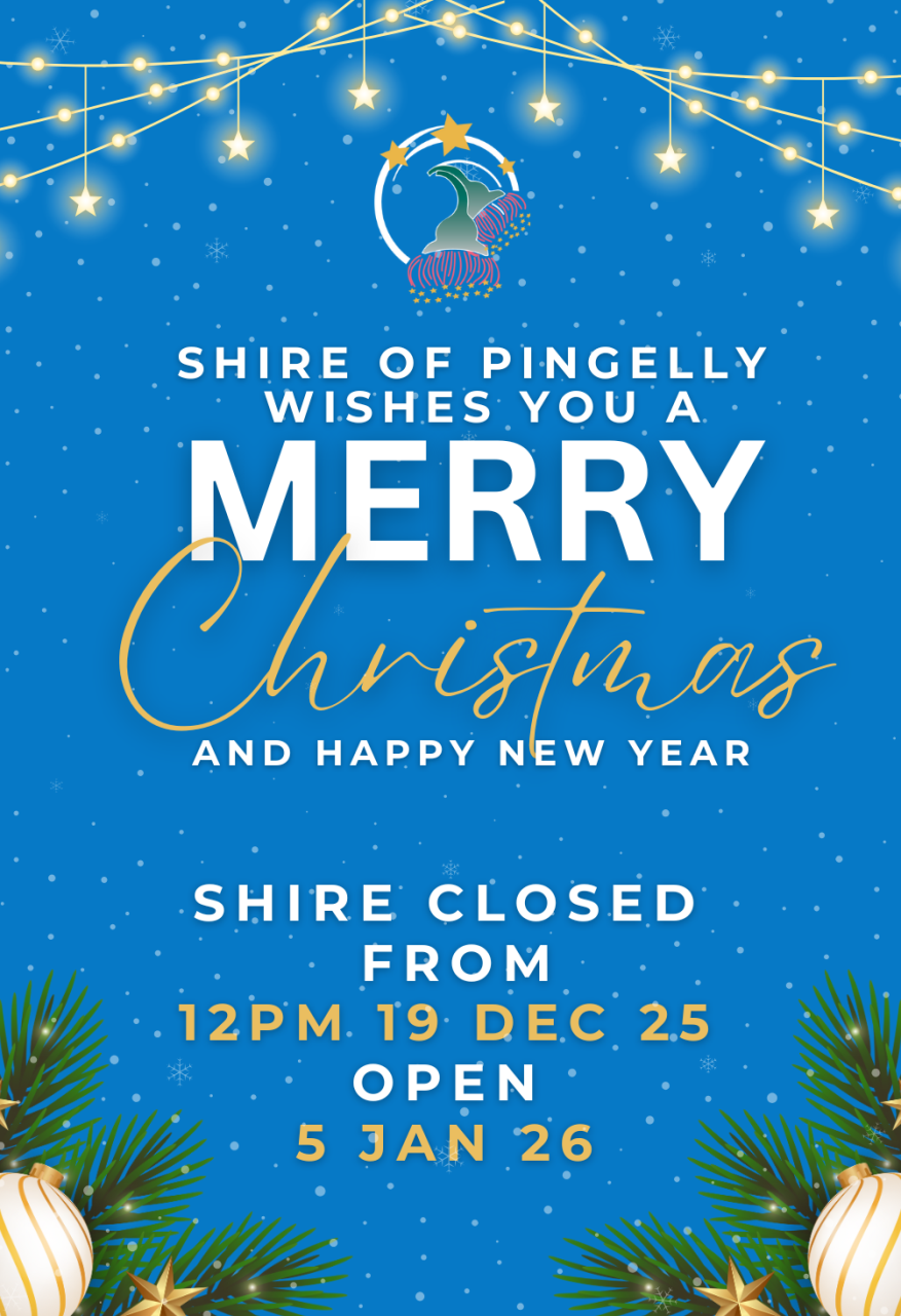 Shire of Pingelly Christmas Office hours - Closed