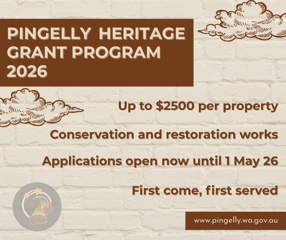 Pingelly Heritage Grant Program 2026 – Applications Open