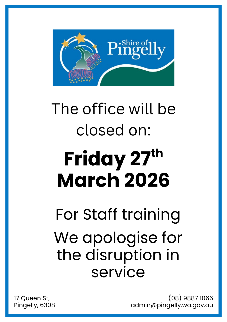 Shire Office Closed Friday 27 March 2026