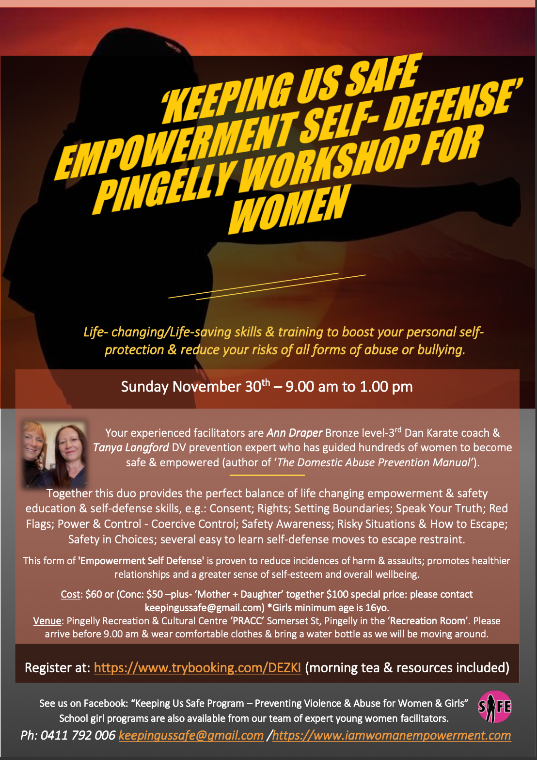 ‘Keeping Us Safe Empowerment Self-Defense’ Pingelly Workshop for Women