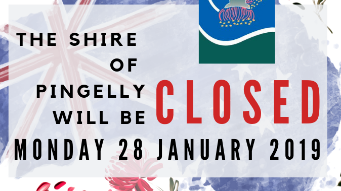 Shire Closure Monday 28 January 2019